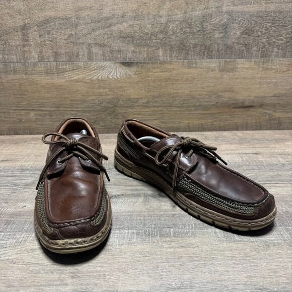 Sperry Top Sider Brown Leather 2 Eyelet Boat Shoes Men's Size 13 - Picture 6 of 7